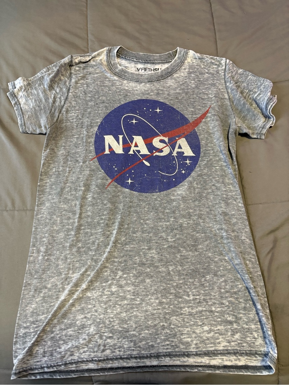 NASA Short Sleeve Graphic Tee in Heather Gray